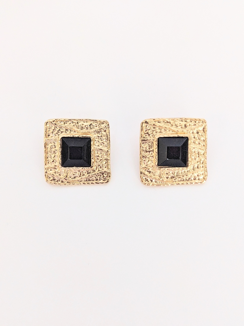 Onyx Square Stud Earrings